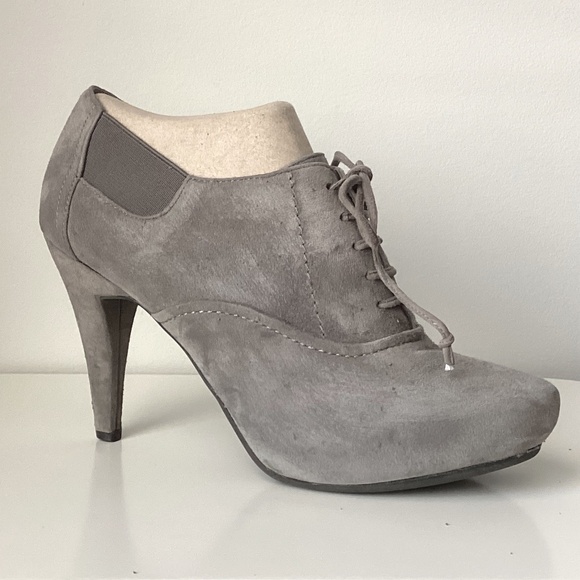 Me Too Lisbon Oxford Pumps Grey Suede - 6.5M - Picture 1 of 14